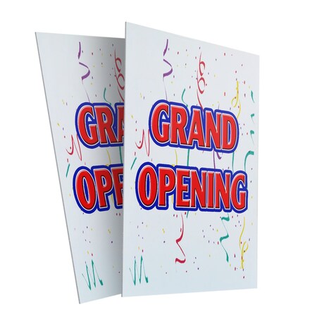 Signmission Grand Opening, Plastic Signs Only 24 Inch x 36 Inch, Corrugated Plastic, 2PK CSB-2436-2PACK-Grand Opening