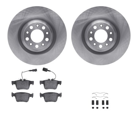 Dynamic Friction Co DFC Rotors with EURO 5000 Ceramic Brake Pads includes Hardware 6612-16027
