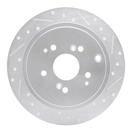 Dynamic Friction Co DFC Brake Rotor - Drilled and Slotted - Silver 631-59044R