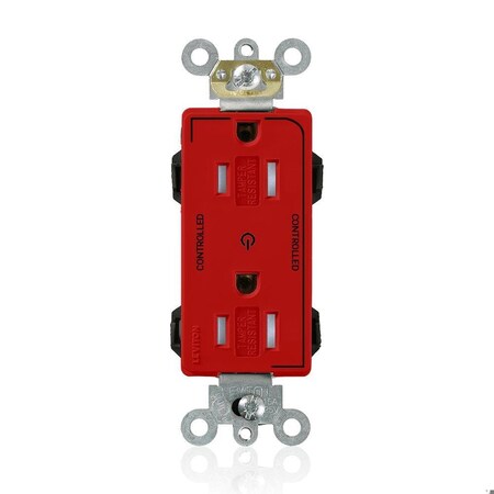 Leviton Straight Blade Receptacle, 5-15R, 15 A, 125V AC, Surface Mount, Self-Grounded MT162-2R