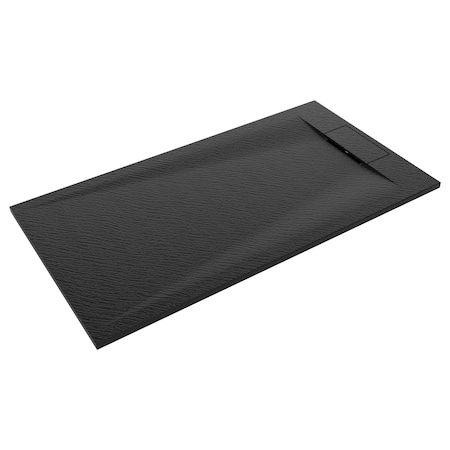 Anzzi 59 in. x 32 in. Barrier-Free Curbless Shower Base in Black with Reversible Drain and Slip-Resistant SB-AZ608RL-BL