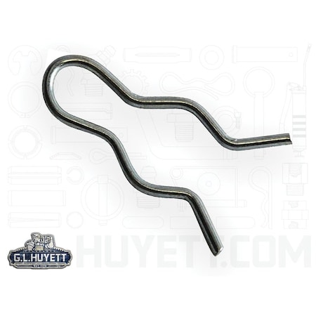 Huyett Hair Pin, Zinc Plated Spring Steel, 0.033 in Wire Dia x 0.625 in Length BPXZ-2303