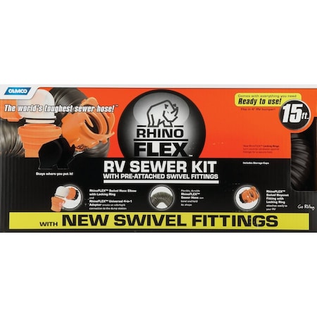 Camco 15 Ft. RhinoFlex RV Sewer Kit 39761