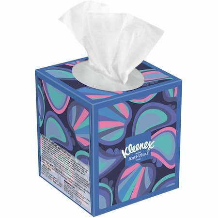 Kleenex Anti-viral Facial Tissue, 3 Ply, WhiteBox, 55/Box 541505