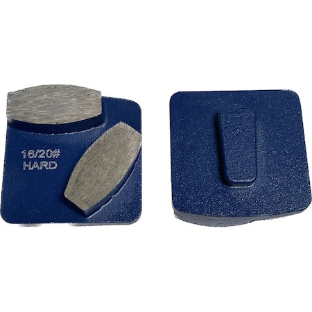 Vantage Product Diamond Grinding Disc for Redi Lock Grinders, 2 Oval Segment, 16/20 Grit, Hard Bond M-Redi-2O1620-H