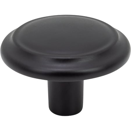 Designperfect 1-1/4 Diameter Round Cabinet Knob, Matte/Flat Black DPA-R92KBLK