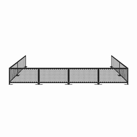 Factory 2U Commercial Patio Black Steel Bar Restaurant Fence Kit, 36ft L, 36in H, Flexible Layout, Powdercoat 805684