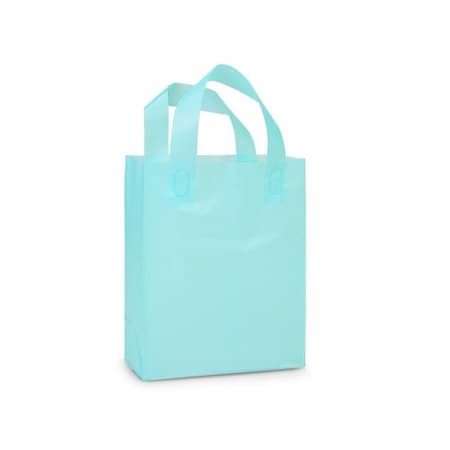 Nashville Wraps Aqua Blue Plastic Gift Bags, Cub 8x4x10, 3 mil, 200PK BCAQP