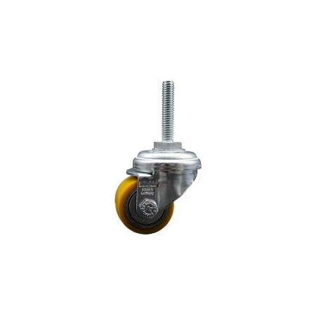 Service Caster Low Profile Polyurethane 35mm Wheel 5/16 Inch Threaded Stem Caster SCC SCC-TS04S13810-PUB-5161815