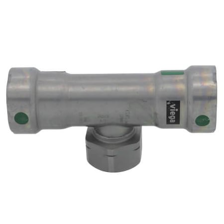 Viega MegaPress tee P1 0.75 P2 0.75 FPT 0.75 carbon steel zinc-nickel coating 25480