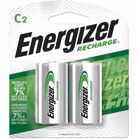 Energizer Precharged Recharg Battery, C, NiMh, PK2 NH35BP-2