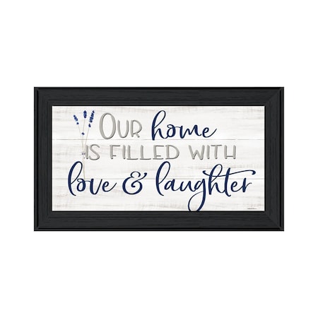 Homeroots Our Home Black Framed Print Wall Art 529661