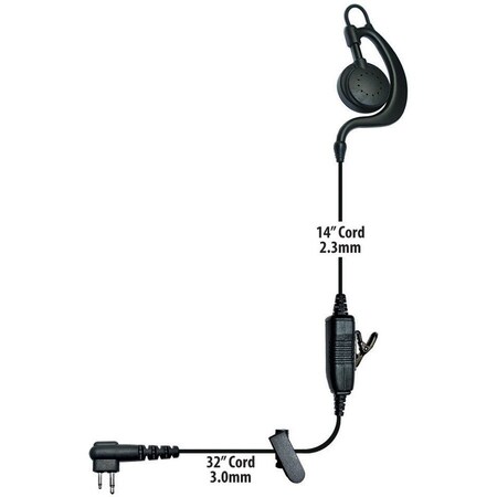 Klein Electronics Inc Blackbox Agent Earset - Mono - Wired - Earbud - Monaural - Outer-ear Agent-M1