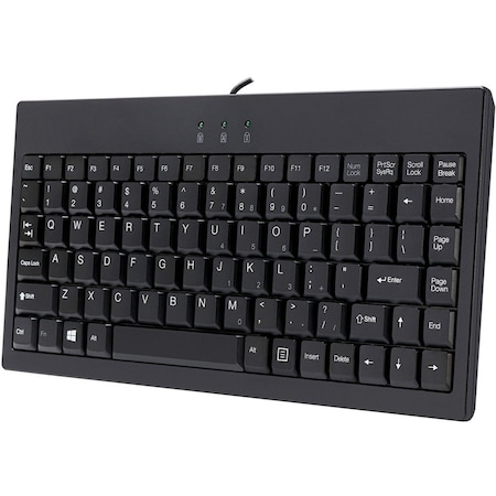 Adesso EasyTouch AKB-110B Mini Keyboard - PS/2, USB - 87 Keys - Black AKB110B