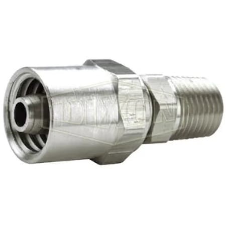 Dixon Reusable Hose Fitting, 3/8 in Nominal, Hose ID x MNPTF End Style, 303 SS, Domestic 1836106KSS