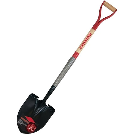 Razor-Back Digging Round Point Shovel, Steel, Wood D-Handle 2594200