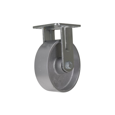 Vestil Cast Iron/Steel Rigid Caster 6 In. Diameter x 2 In. Width 1543 Lb. Capacity Silver CST-VE-6X2CI-R