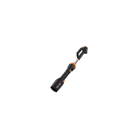 Worx Leafjet Cordless Leaf Blower, 4 Ah, 20 V Battery, 2-Speed, 410 cfm Air, Black/Orange WG543