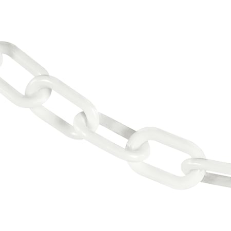 Mr. Chain 2" x 300' White Heavy Duty Plastic Safety Chain 51001-300