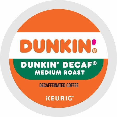 Dunkin K-Cup Decaf Coffee - Compatible with Keurig Brewer - Medium - K-Cup - Decaf - Kosher, 4PK 5000380568