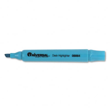 Coolcrafts Desk Highlighter- Chisel Tip- Fluorescent Blue- 12/Pk CO3355766
