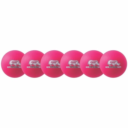 Champion Sports Rhino Skin LwBon DodgeBall, 6", Pink, PK6 RXD6NPSET