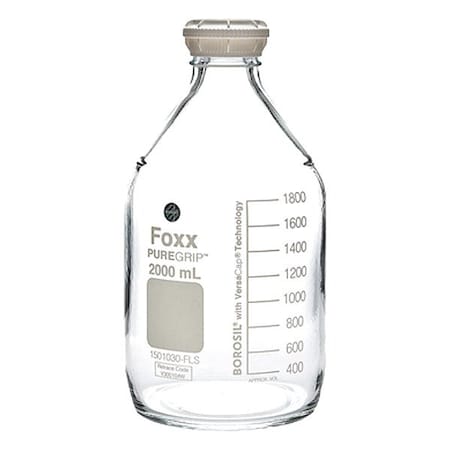 Zoro Select Safety Coated Btl, Boro Glass, 265mm H, PK4 48R-9401-FLS