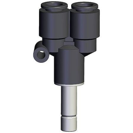 Smc Push-Fit Wye Fitting, Black, Rigid KRU08-99