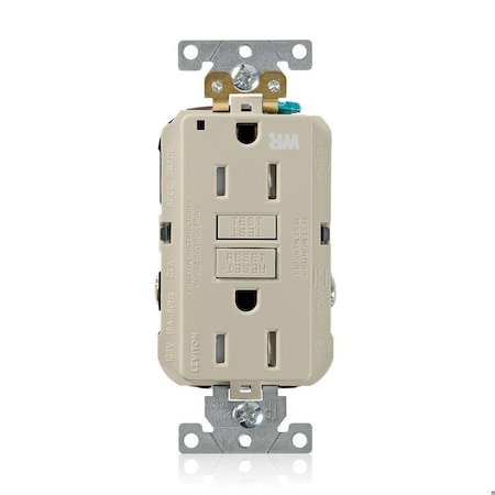 Leviton SmartlockPro GFCI 15A WR/TR/PI Ivory G5262-WTI