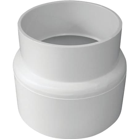 Genova CANPLAS Pipe Adapter, 4 in, Hub, PVC, White 414246BC