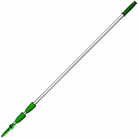 Unger 216" Threaded Telescoping Pole, 7/8 in Dia, Silver/Green, Aluminum/Plastic ED550