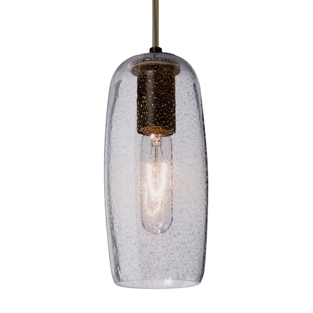 Besa Lighting Besa Pinot 9 Pendant, Clear Bubble, Bronze Finish, 1x 60W MAX E26 Base 1JT-PINOT9CL-BR