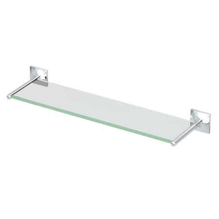 Gatco Waterline Glass Vanity Shelf, Chrome 5586