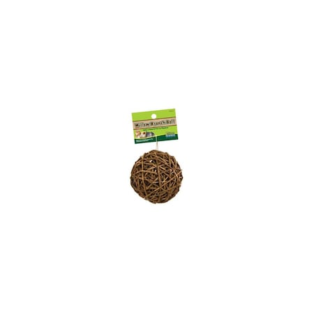 Ware Mfg Willow Branch Ball, All Natural Chew, Small Pets, 4-In. 3153
