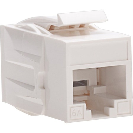 Platinum Tools CAT6A KEYSTONE COUPLER, F TO F, WHITE UTP. 1/BAG. 770WH-1