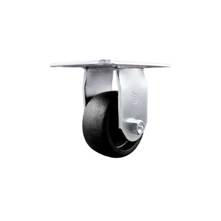 Service Caster 4 Inch Heavy Duty Top Plate Glass Filled Nylon Rigid Caster with Ball Bearing SCC-35R420-GFNB