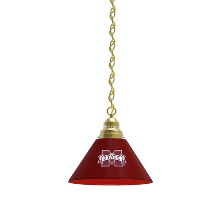 Holland Bar Stool Co Mississippi State Pendant Light, Brass Fixture BL1BRMssStU