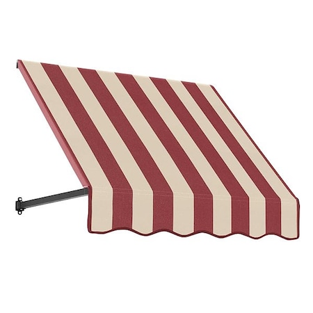 Awntech Awning, 18" H, Red, Tan, 40 1/2" L ER1836-3BT