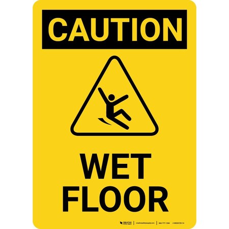 Creative Safety Supply Wall Sign, 10 in Height, 14 in Width, Vinyl and permanent pressure sensitive adhesive WS33729-14-PS