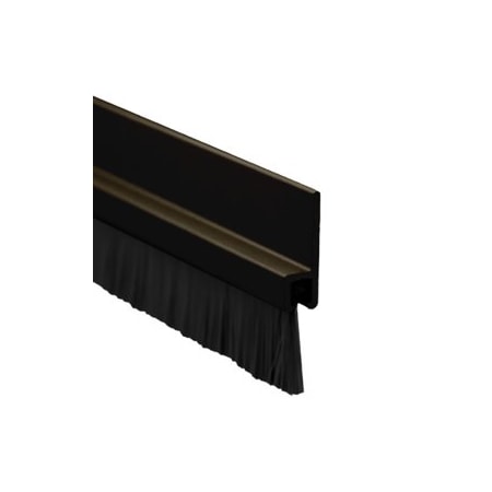 Pemko Mfg Co 3/8in Brush Meeting Stile, 1 Side, 96in, Overall Height 1-1/8in, Dark Bronze 18041DNB 96IN