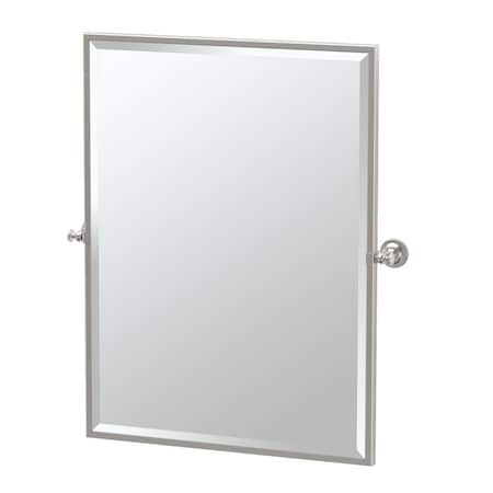 Gatco Tavern 32.5" Framed Rectangle Mirror Satin Nickel 4029FS