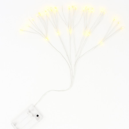 Elegani 80 LED Dandelion String Light  Bendable Silver Copper Flower Fairy Light for Vase, Decor & Events PH-5132