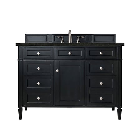 James Martin Vanities Brittany 48" Single Vanity, Black Onyx, w/ 3 CM Phantome Eclos Top 650-V48-BKO-3PHT