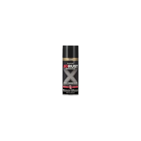 True Value Anti-Rust Enamel Spray Paint & Primer, Black Gloss, 12-oz. XOP2-AER