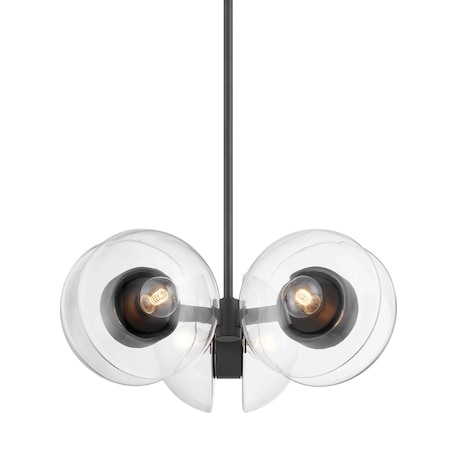 Hudson Valley Lighting Kert 6 Light Chandelier 27 In. Black Brass 9427-BBR