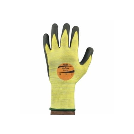 Hyflex 11-423 Heat Resistant Gloves with High Visibility, Size 10, Yellow/Black 012-11-423-10