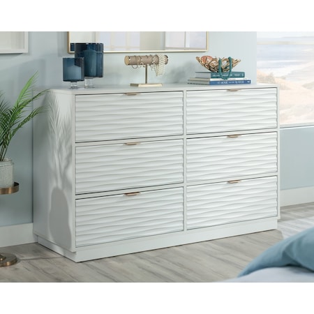 Sauder Morgan Main 6-Drawer Dresser Wh 3a A2 436748