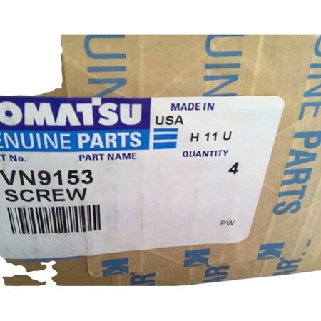 Komatsu SCREW, KOMATSU OEM VN9153 VN9153