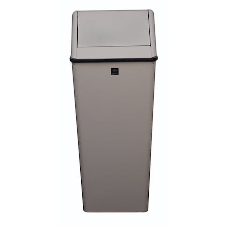 Witt Industries Medium Square Hamper with Swingtop, Slate 1411HTSL