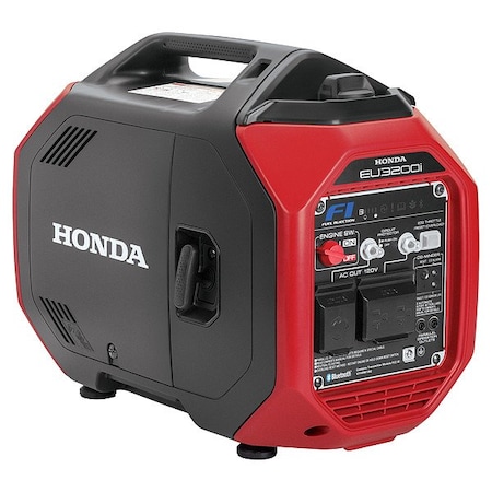 Honda Portable Generator, Gasoline, 2,600 W Rated, 3,200 W Surge, Recoil Start, 120V AC, 26.7 A/21.7 A A EU3200IAC3